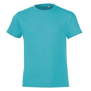 SOLS Childrens/Kids Regent Short Sleeve Fitted T-Shirt / Atoll Blue